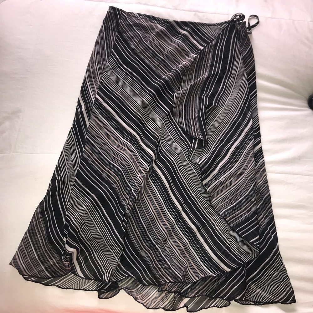 Sheer wrap skirt